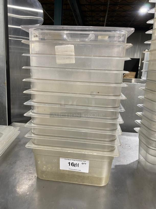 Commercial Clear Polycarbonate Food Pans & Lids! 11X Your Bid! - Image 1 of 10