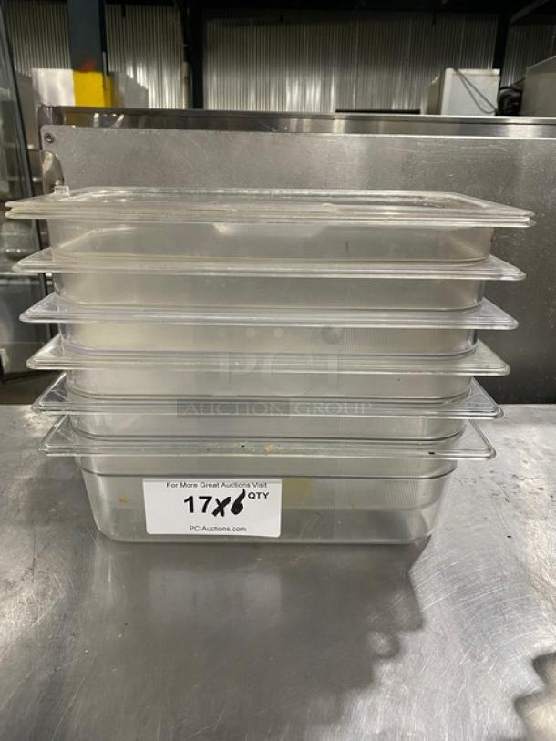 Commercial Clear Polycarbonate Food Pans & Lids! 6X Your Bid! - Image 1 of 10