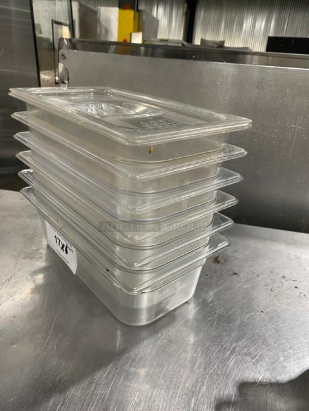 Commercial Clear Polycarbonate Food Pans & Lids! 6X Your Bid! - Image 2 of 10