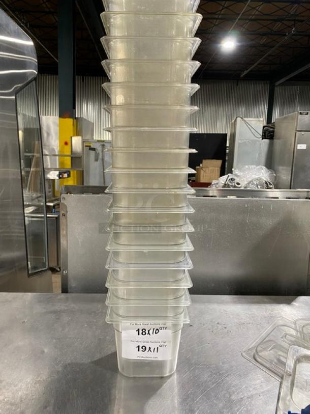 Commercial Clear Polycarbonate Food Pans & Lids! 11X Your Bid! - Image 1 of 9