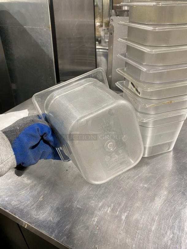 Commercial Clear Polycarbonate Food Pans & Lids! 11X Your Bid! - Image 5 of 9