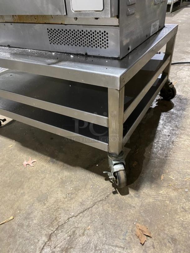 TurboChef Commercial Stainless Steel Electric Powered Single Stack Rapid Cook Turbo Oven! With Digital Controls! Model: NGC SN: NGCD607853! 208/230-240V! On Double Shelf Equipment Cart! With Casters! - Image 7 of 10