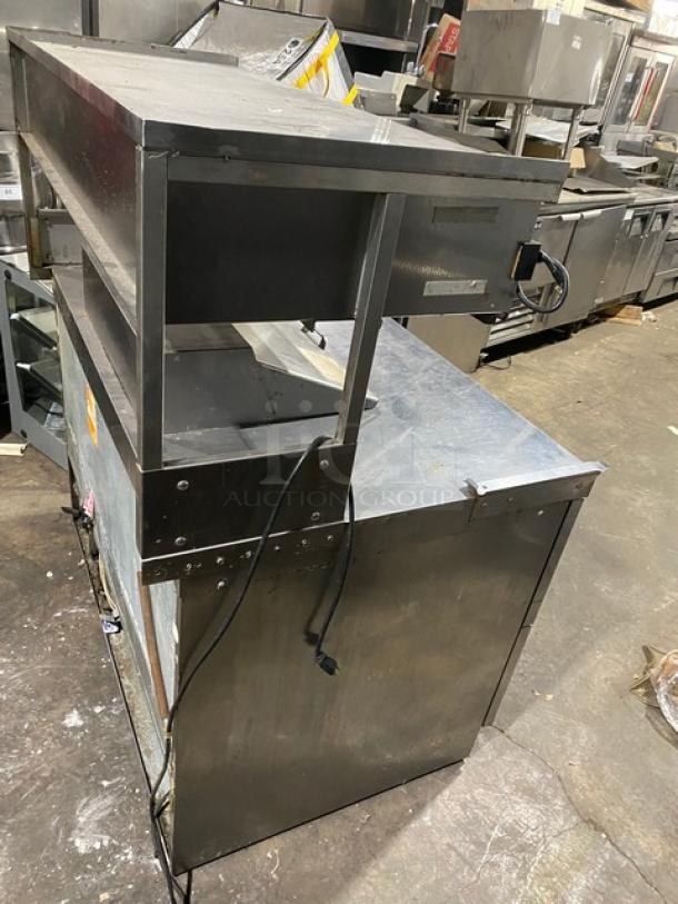 Delfield Commercial Stainless Steel 4 Drawer Refrigerated Bain Marie Style Mega Top Salad/Sandwich Prep Table! With Enclosed Storge Overhead! - Image 4 of 9
