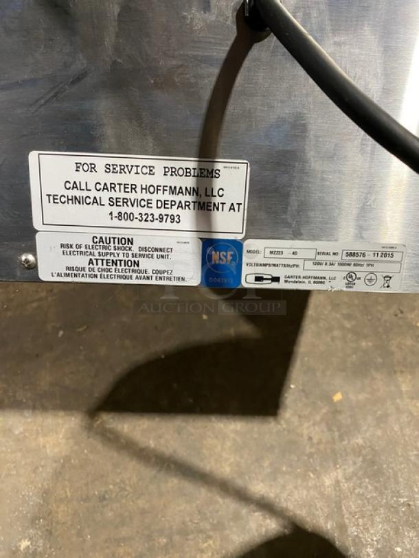 Carter Hoffmann Commercial Stainless Steel Electric Powered Modular Heated Holding Cabinet! With Programable Controls! Model: MZ223-4D SN: 588576-112015! 120V 1 Phase! - Image 7 of 9