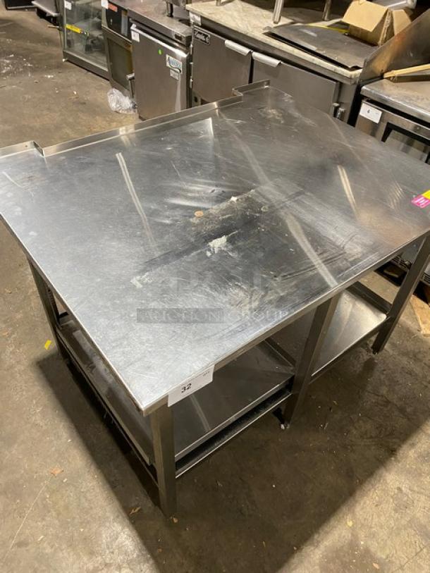 Commercial Stainless Steel Work Top Table! With Double Undershelf! On Legs! - Image 5 of 10