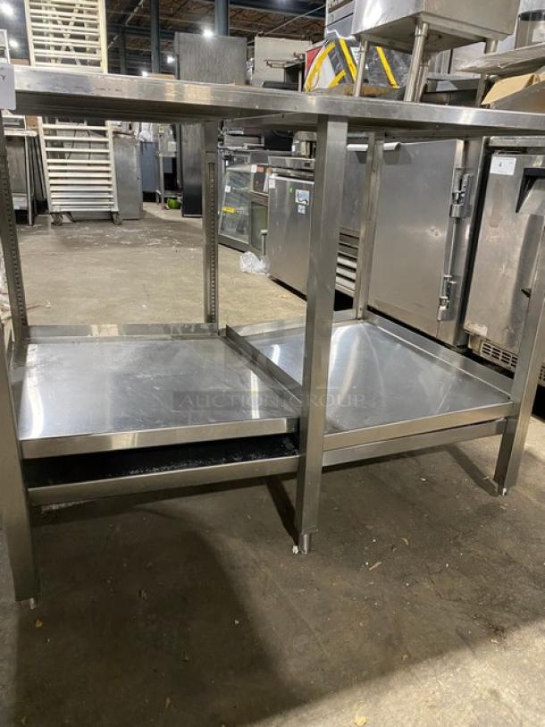 Commercial Stainless Steel Work Top Table! With Double Undershelf! On Legs! - Image 6 of 10