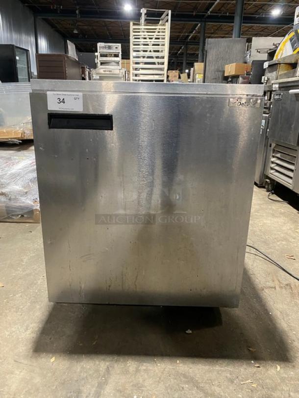 Delfield Commercial Stainless Steel Single Door Undercounter Refrigerator! With Poly Coated Wire Racks! Model: 406CA-DD1 SN: 15041520022937! 115V 1 Phase! On Casters! - Image 1 of 9