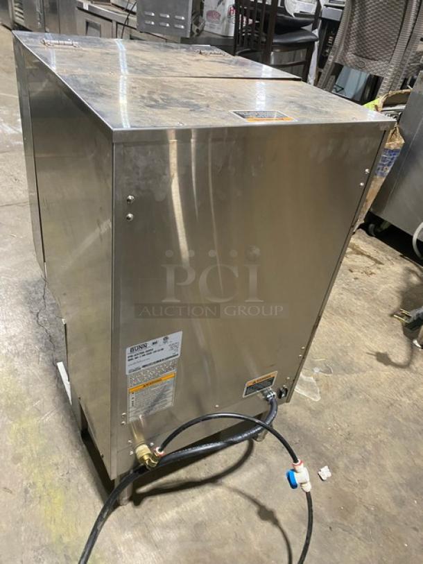 Bunn Dunkin Donuts Style Commercial Stainless Steel Electric Powered Countertop 5-Flavor Hot Chocolate/Cappuccino Hot Beverage Machine! With Hot Water Dispenser! With Digital Controls! Model: IMIX-5 SN: IMIX032348! 120/208-240V 1 Phase! On Legs! - Image 3 of 12