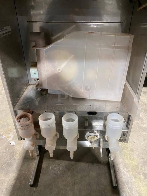 Bunn Dunkin Donuts Style Commercial Stainless Steel Electric Powered Countertop 5-Flavor Hot Chocolate/Cappuccino Hot Beverage Machine! With Hot Water Dispenser! With Digital Controls! Model: IMIX-5 SN: IMIX032348! 120/208-240V 1 Phase! On Legs! - Image 7 of 12