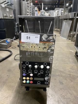 Taylor Dunkin Donuts Style Commercial Stainless Steel Electric Powered Countertop Flavor Shot Dispenser Machine! With 9 Clear Polycarbonate Hoppers! Model: C006-12 SN: K5026017! 120V 1 Phase! On Legs!