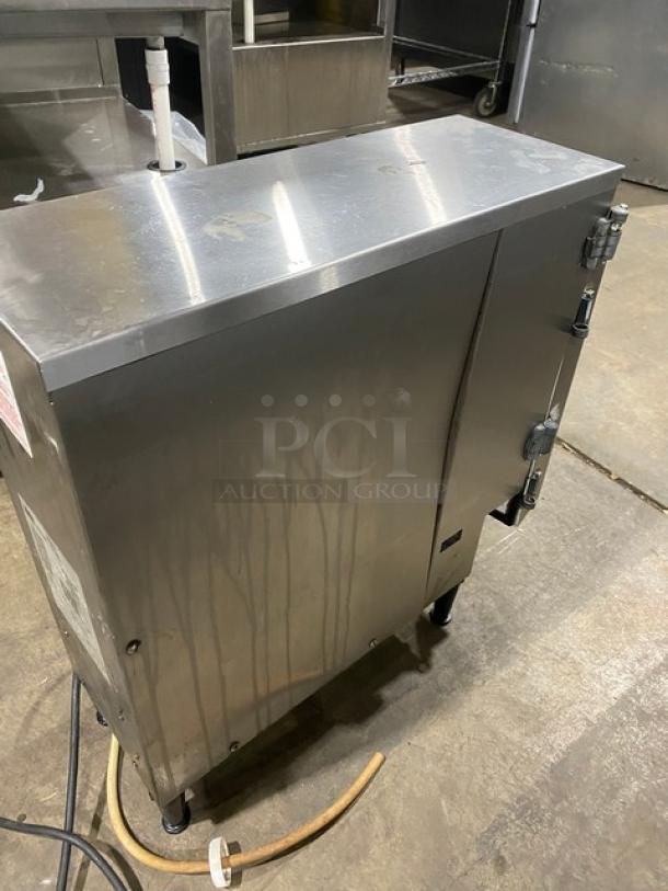 Taylor Dunkin Donuts Style Commercial Stainless Steel Electric Powered Countertop Flavor Shot Dispenser Machine! With 9 Clear Polycarbonate Hoppers! Model: C006-12 SN: K5026017! 120V 1 Phase! On Legs! - Image 4 of 11