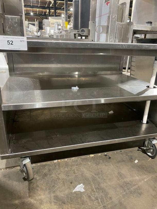 Custom Commercial Stainless Steel Multi-Level Equipment Center Cart! On Casters! - Image 5 of 9