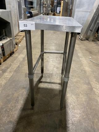 Commercial Stainless Steel Narrow Open Base Worktop Table! On Legs!