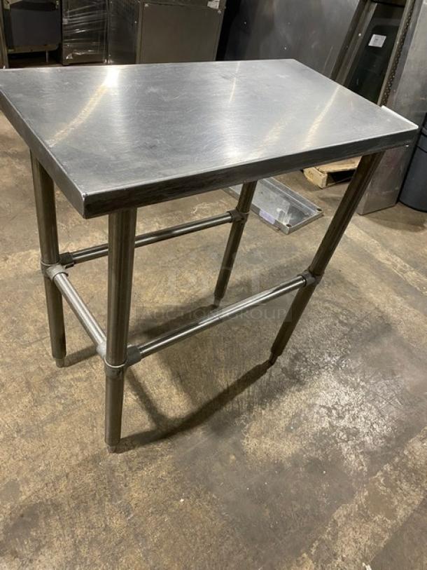 Commercial Stainless Steel Narrow Open Base Worktop Table! On Legs! - Image 4 of 7