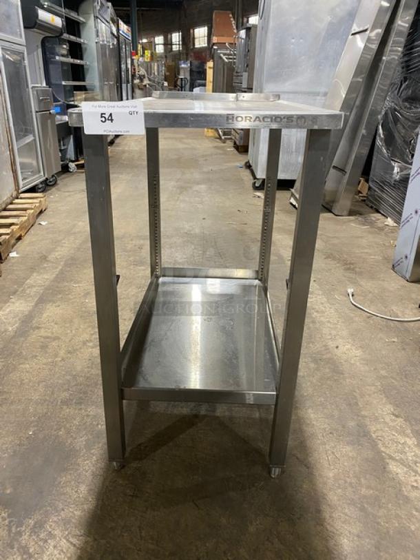 Horacio's Commercial Stainless Steel Single Shelf Worktop Table! On Legs! - Image 1 of 8