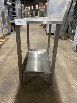 Horacio's Commercial Stainless Steel Single Shelf Worktop Table! On Legs!