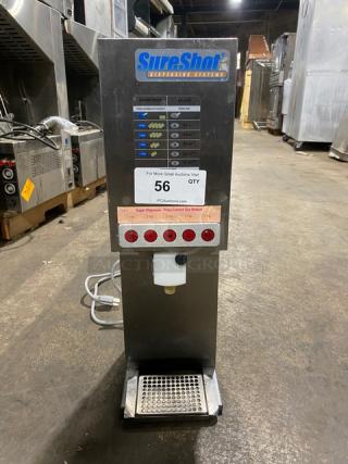 A.C. Dispensing Dunkin Donuts Style Commercial Stainless Steel Electric Powered Countertop SureShot Granular Sugar/Sweetener Dispenser! Model: AC6.E SN: 0216-034958! 120V 1 Phase!