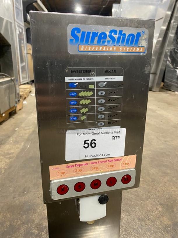 A.C. Dispensing Dunkin Donuts Style Commercial Stainless Steel Electric Powered Countertop SureShot Granular Sugar/Sweetener Dispenser! Model: AC6.E SN: 0216-034958! 120V 1 Phase! - Image 5 of 10
