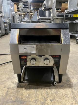 Hatco Toast-Qwik Series Commercial Stainless Steel Electric Powered Countertop Conveyor Toaster! Model: TQ-20BA SN: 4124341341! 208V 1 Phase! On Legs!