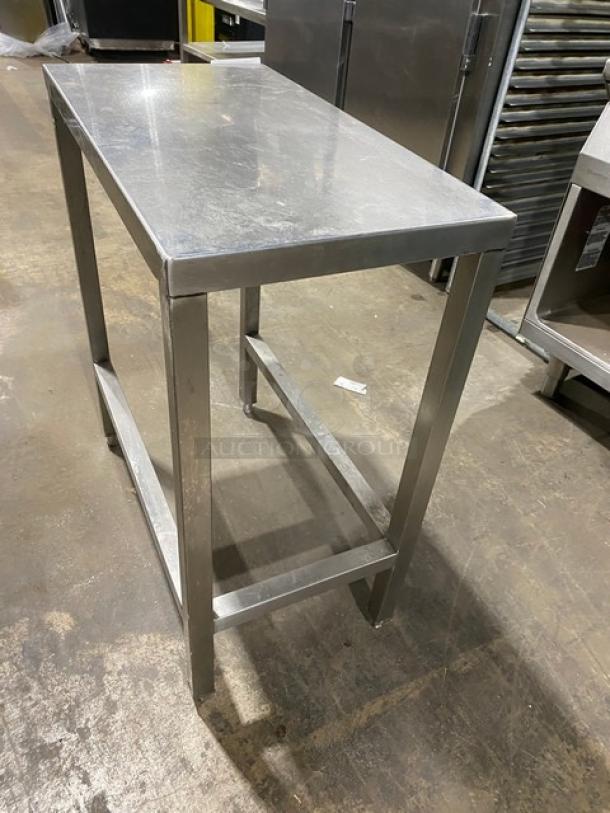Commercial Stainless Steel Open Base Narrow Worktop Table! On Legs! - Image 3 of 8