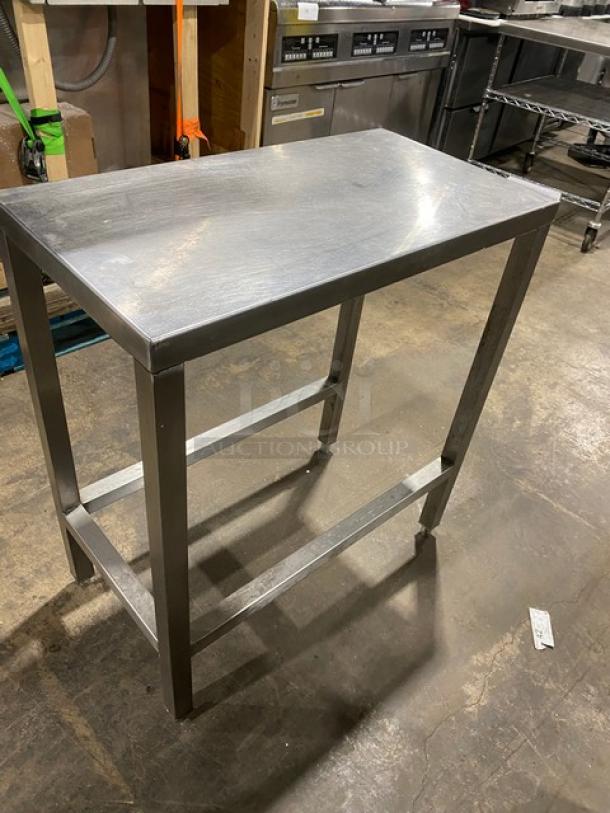 Commercial Stainless Steel Open Base Narrow Worktop Table! On Legs! - Image 4 of 8