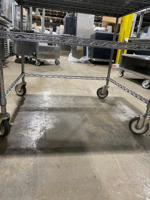 Commercial Stainless Steel Worktop Table! With Wire Rack Undershelf! On Casters! - Image 7 of 8