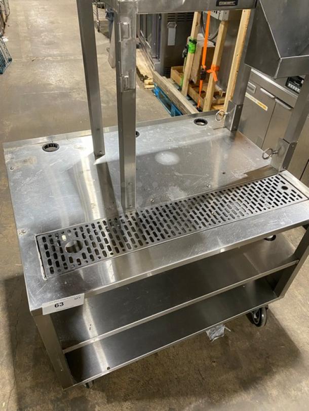 Custom Commercial Stainless Steel Multi-Level Equipment Center! On Casters! - Image 5 of 9