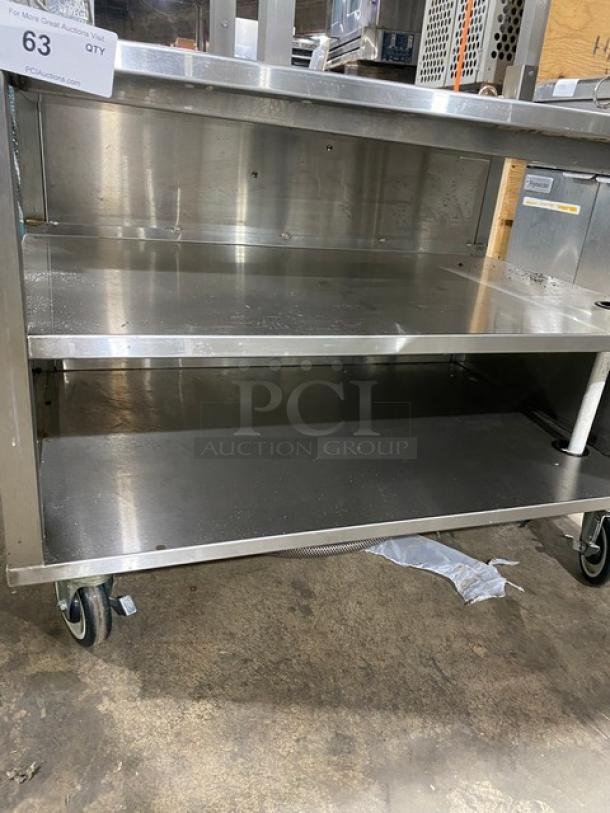 Custom Commercial Stainless Steel Multi-Level Equipment Center! On Casters! - Image 6 of 9