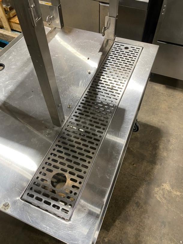Custom Commercial Stainless Steel Multi-Level Equipment Center! On Casters! - Image 8 of 9