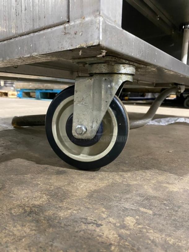 Custom Commercial Stainless Steel Multi-Level Equipment Center! On Casters! - Image 9 of 9