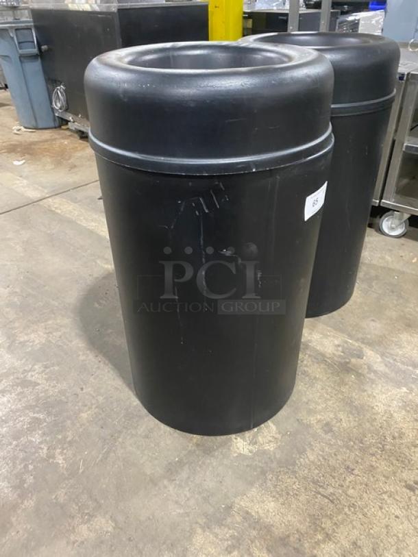Rubbermaid Commercial Black Round Waste/Trash Disposal Bin! With Lid! ALL ONE MONEY! - Image 2 of 8