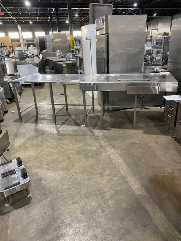 Custom Dunkin Donuts Style Commercial Stainless Steel Worktop Table! On Legs! - Image 1 of 9