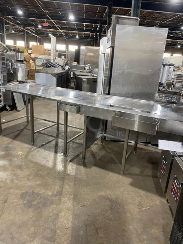 Custom Dunkin Donuts Style Commercial Stainless Steel Worktop Table! On Legs! - Image 2 of 9