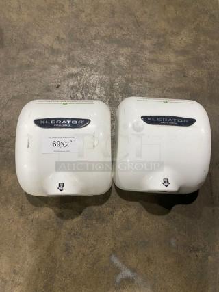 Xlerator Dunkin Donuts Style Commercial White Wall-Mounted Excel Hand Dryer! Model: XL-SI! 2X Your Bid!