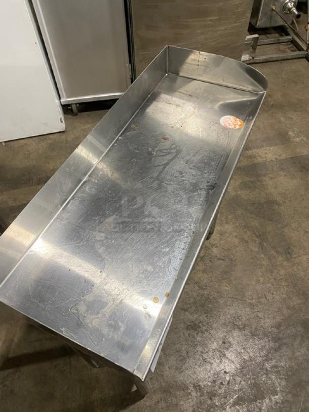 Commercial Stainless Steel Single Shelf Worktop Table! With Back & Side Splash! On Legs! - Image 5 of 8