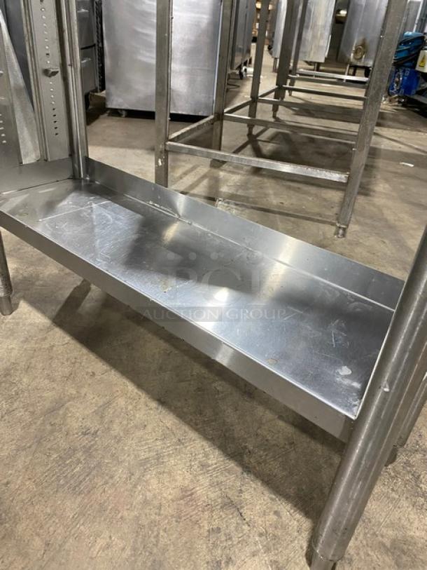Commercial Stainless Steel Single Shelf Worktop Table! With Back & Side Splash! On Legs! - Image 7 of 8