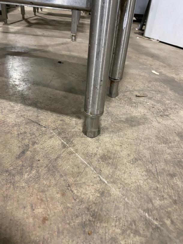 Commercial Stainless Steel Single Shelf Worktop Table! With Back & Side Splash! On Legs! - Image 8 of 8