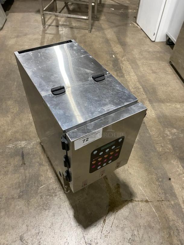 Silver King Dunkin Donuts Style Commercial Stainless Steel Electric Powered Countertop Milk/Creamer Dispenser Machine! With 3 Hoppers! On Legs! - Image 8 of 8