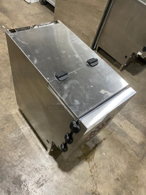 Silver King Dunkin Donuts Style Commercial Stainless Steel Electric Powered Countertop Milk/Creamer Dispenser Machine! With 3 Hoppers! On Legs! - Image 9 of 9