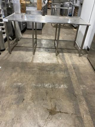 Horacio's Commercial Stainless Steel Open Base Worktop Table! On Legs!