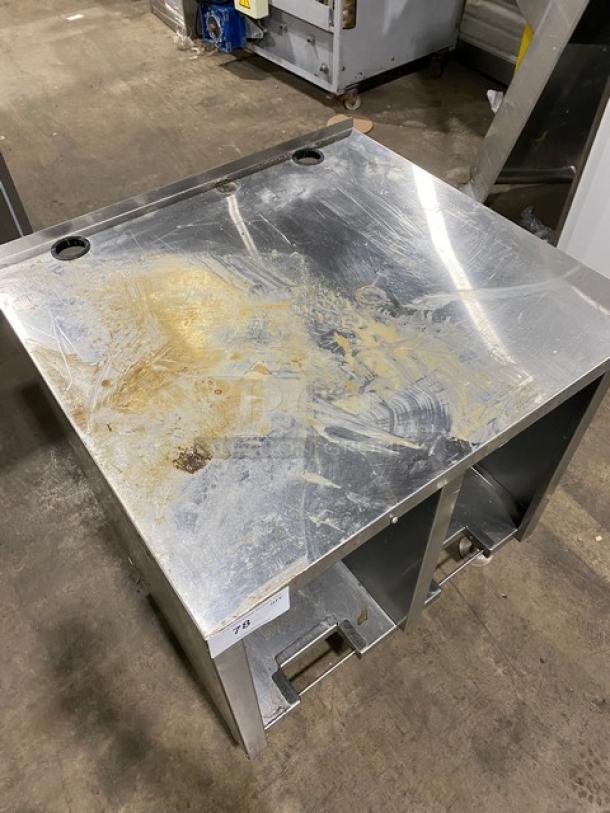 Commercial Stainless Steel Worktop Table/Equipment Stand! With Enclosed Split Storage Cabinet Base! On Legs! - Image 5 of 7