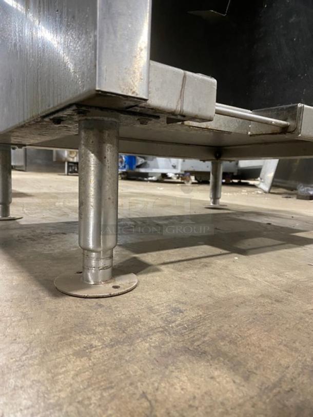 Commercial Stainless Steel Worktop Table/Equipment Stand! With Enclosed Split Storage Cabinet Base! On Legs! - Image 7 of 7