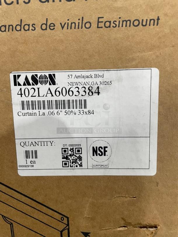 BRAND NEW! Kason Commercial Vinyl Easimount Strip Curtain System! Model: 402LA6063384! 2X Your Bid! - Image 6 of 6