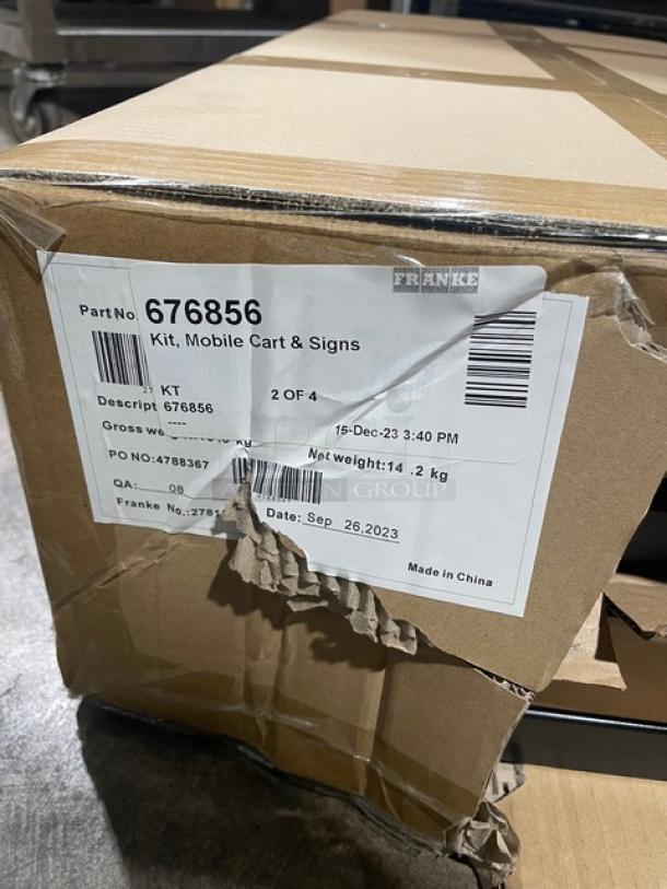 BRAND NEW! Franke Commercial Black Mobile Cart/Sign Kit! Model: 676856! - Image 4 of 6