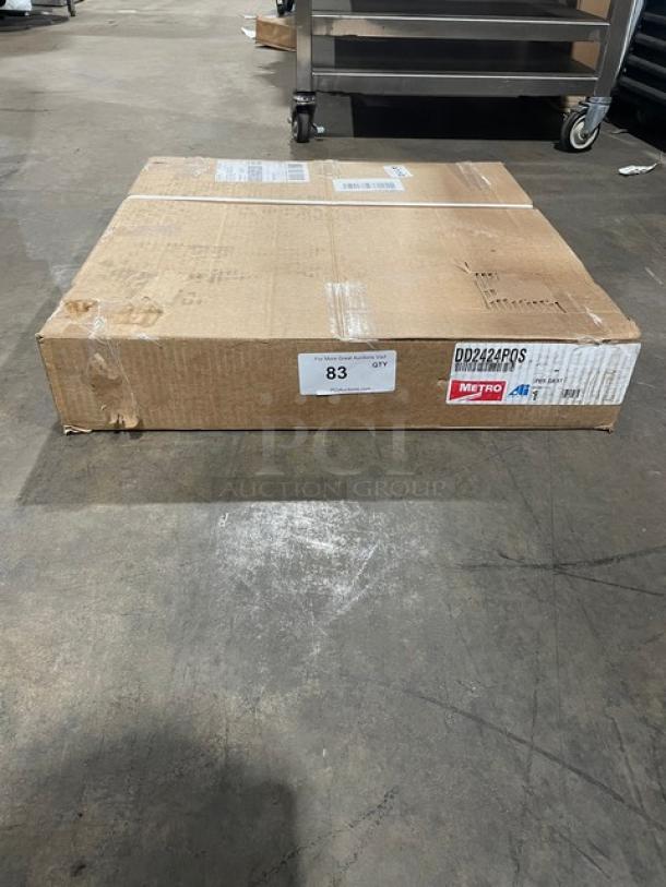 BRAND NEW! Metro Commercial Chrome Plated 24" 3-Tier POS Cart! Model: DD2424POS! With Casters! - Image 1 of 7