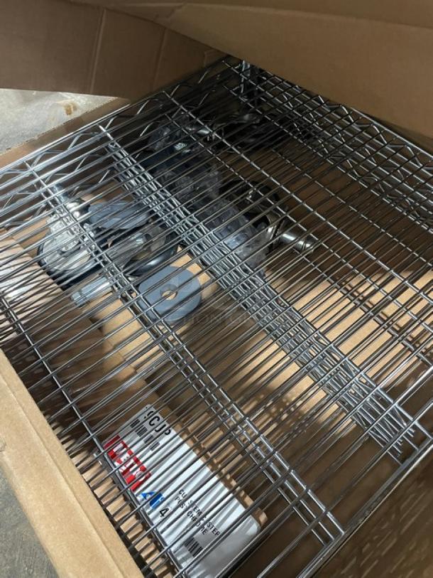 BRAND NEW! Metro Commercial Chrome Plated 24" 3-Tier POS Cart! Model: DD2424POS! With Casters! - Image 6 of 7