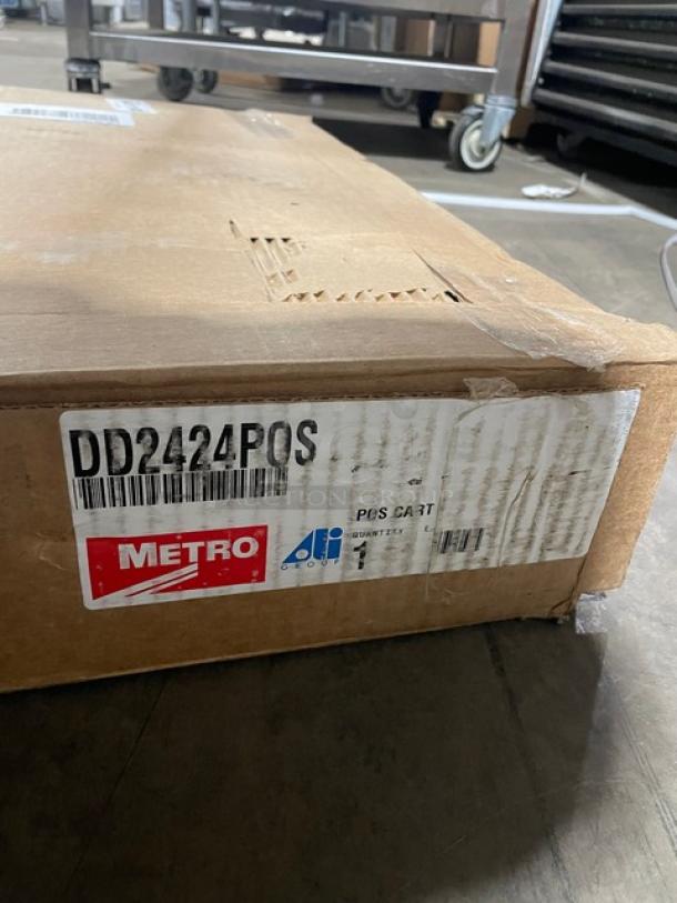 BRAND NEW! Metro Commercial Chrome Plated 24" 3-Tier POS Cart! Model: DD2424POS! With Casters! - Image 7 of 7