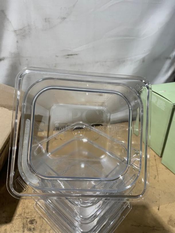 BRAND NEW! Cambro Camwear Series Commercial Clear Polycarbonate 1/6 Size 6" Deep Food Pans! 6 Per Case! Model: 66CWTRI135! - Image 10 of 10