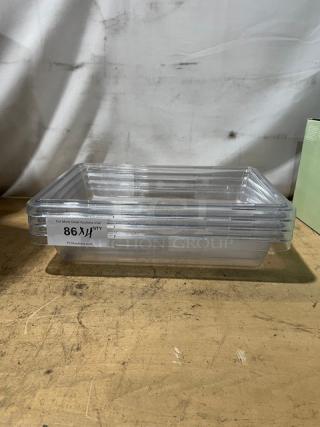 BRAND NEW! Rubbermaid Commercial Clear Polycarbonate 2-Gal. Food Storage Pan! Model: FG330700CLR! 4X Your Bid!