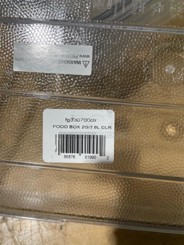 BRAND NEW! Rubbermaid Commercial Clear Polycarbonate 2-Gal. Food Storage Pan! Model: FG330700CLR! 4X Your Bid! - Image 6 of 6